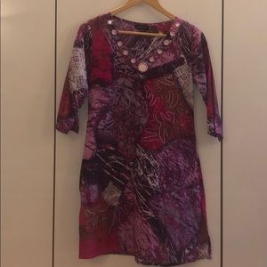 Purple Tunic with Pink Accents